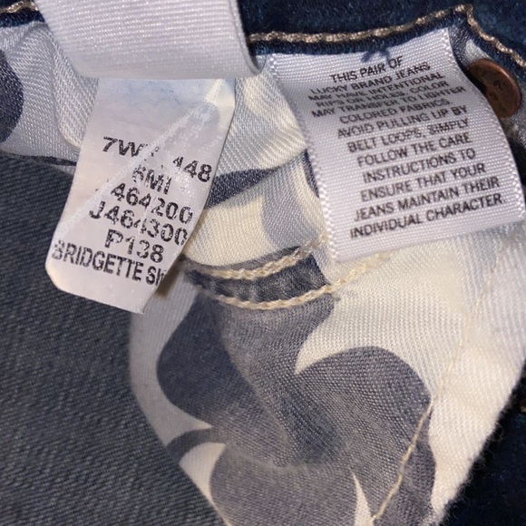 Lucky Brand Bridget Skinny Junior’s Size 7 W Denim Blue Jeans - Picture 10 of 12